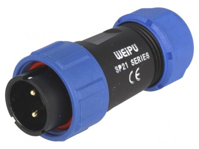 Mufă SP21 tată PIN 2 IP68 30A 500V pentru cablu 7&amp;divide;12mm foto