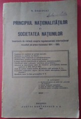 N. Dascovici / PRINCIPIUL NATIONALITATILOR ?I SOCIETATEA NA?IUNILOR - 1922 foto