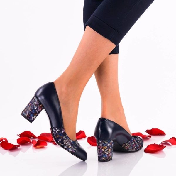 Pantofi dama eleganti din piele Ninna Art A39 bleumarin Pantofi dama eleganti din piele Ninna Art A39 bleumarin