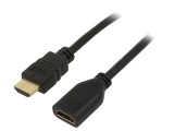 Cablu HDMI 2.0 HDCP 2.2 1m Negru, Goobay