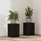 vidaXL Suport pentru plante 2 pcs Stejar negru 20 x 20 x 30 cm 869229