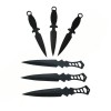 Set trei cutite de aruncat Anarchy Way si trei cutite de aruncat, Black Fury, DEPOX®, teaca inclusa