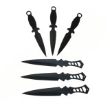 Set trei cutite de aruncat Anarchy Way si trei cutite de aruncat, Black Fury, IdeallStore&reg;, teaca inclusa