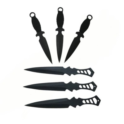 Set trei cutite de aruncat Anarchy Way si trei cutite de aruncat, Black Fury, DEPOX&amp;reg;, teaca inclusa foto