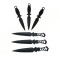 Set trei cutite de aruncat Anarchy Way si trei cutite de aruncat, Black Fury, DEPOX&reg;, teaca inclusa