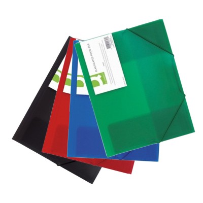 Mapa plastic cu elastic pe colțuri Q-Connect A4 400 microni transparentă foto
