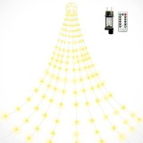 Instalatie pentru pomul de Craciun Litogo, LED, IP44, alb cald, 10 fire x 3.2 m