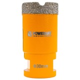 Carota diamantata 30 mm, pentru gresia porțelanată, plăcile ceramice, granit, Powermat