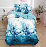 Cumpara ieftin Lenjerie De Pat Cooper Xc101, Bumbac, 4 Piese, Cu Elastic, Albastru, Imprimeu