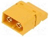Conector alimentare DC, 500V, 2 pini, seria XT60, {{Dimensiune pin}}. AMASS - XT60PT-M