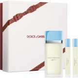 Dolce&amp;Gabbana Light Blue EDT Trio Gift Set set cadou pentru femei