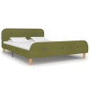 Cadru pat fara saltea tesatura verde 135x190 cm