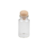 Flacon din sticla cu dop de lemn Crisalida, 25 x 60 mm, 15 ml