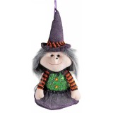 Figurina Vrajitoare Halloween Befana textil multicolor cu recipient dulciuri II cm 20 x 34 H