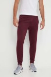 Under Armour pantaloni de trening Armour Fleece barbati, culoarea bordo, neted