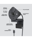 Camera Web Logitech Brio 300 Webcam Full HD 1080p cu Microfon și USB-C &ndash; Graphite, Model 960-001436
