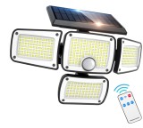 Соларна лампа 233LED, 2000 Lm, 3 режима на светене, дистанционно управление, 5 метра кабел, Oem