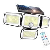 Соларна лампа 233LED, 2000 Lm, 3 режима на светене, дистанционно управление, 5 метра кабел
