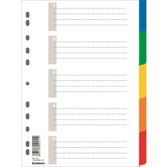 Separator plastic color DONAU A4 120 microni 5 culori/set