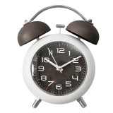 Cumpara ieftin Ceas de masa desteptator Pufo Joyful cu buton de iluminare cadran, 15 cm, maro