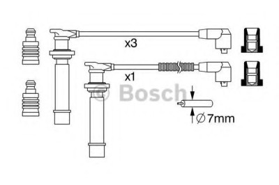 Set fise bujii NISSAN PRIMERA Hatchback (P11) (1996 - 2002) BOSCH 0 986 357 239 foto