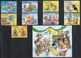 Anguilla 1984 - Crăciunul &icirc;n țările lumii - Personaje Walt Disney, Serie + Colita, MNH