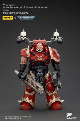 Warhammer 40k Action Figure 1/18 World Eaters Khorne Berzerker with Eviscerator Chainsword 13 cm foto