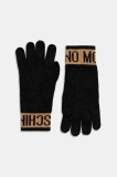Moschino mănuși din amestec de l&acirc;nă culoarea negru, M3166 65422