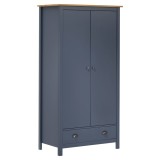 Cumpara ieftin Sifonier cu 2 usi Hill, gri, 89x50x170 cm, lemn masiv pin