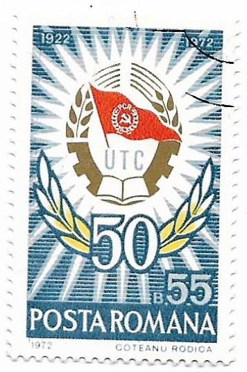 Romania (440) - Semicentenarul U.T.C., 1972, obliterata