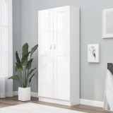 VidaXL Bibliotecă, alb, 82,5x30,5x185,5 cm, lemn prelucrat