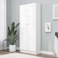 vidaXL Bibliotecă, alb, 82,5x30,5x185,5 cm, lemn prelucrat