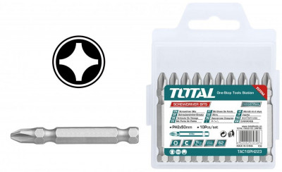 TOTAL - BIT - PH2/ 50MM/ 10 BUC / SET (INDUSTRIAL) PowerTool TopQuality foto