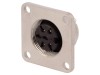 Conector M16 Soclu Mamă Amphenol 6 Pini IP67 Montare Panou