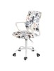Scaun birou copii HM Oris, stofa, baza metalica, inaltime reglabila, rotatie 360&deg;, 80 kg, multicolor