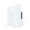 Intrerupator touch simplu cu indicator luminos, Luxion LXD-ST-101G-W, incastrat, rama din sticla inclusa, alb
