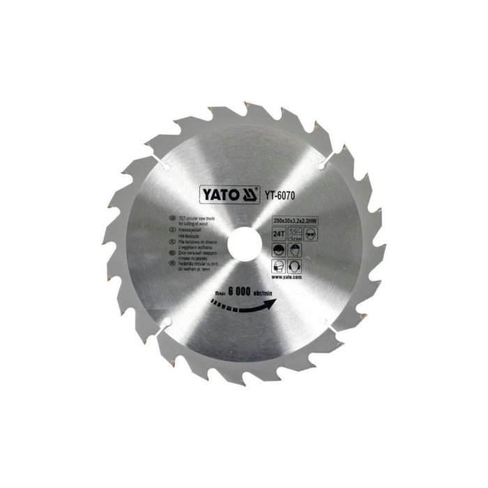 Disc fierastrau circular pentru lemn 250x24x30mm Yato YT-6070