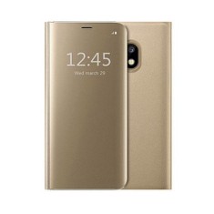 Husa Telefon Flip Book Clear View Samsung J7 2017 j730 Gold