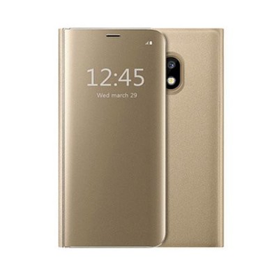 Husa Telefon Flip Book Clear View Samsung J7 2017 j730 Gold foto