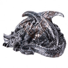 Statueta dragon Aaden - argintiu 10cm