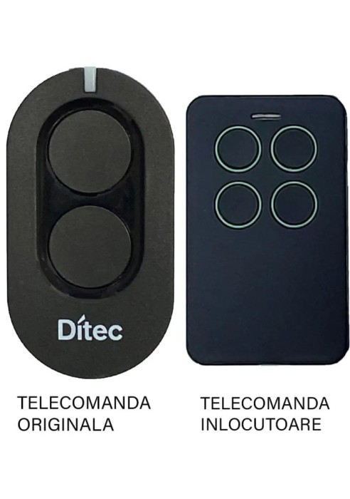 Telecomanda inlocuitoare pentru poarta garaj Ditec Zen 2 4 Butoane/ cod saritor/ 433.92Mhz (811-1)