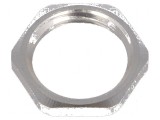 Piuliță M16 cu &icirc;mpăm&acirc;ntare din alamă nichelată, grosime 2,8mm, cheie 19mm