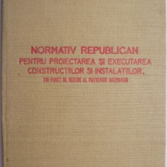 Normativ republican pentru proiectarea si executarea constuctiilor si instalatiilor. Din punct de vedere al prevenirii incediilor