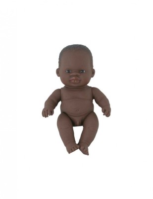 Papusa vinil 21 cm Baiat african Miniland foto