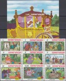 Grenada 1982 - Crăciun, Disney, desene animate, serie si colita neuzata