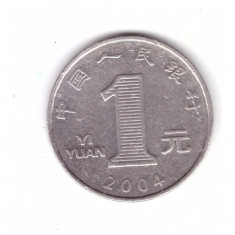 Moneda China 1 yuan 2004, stare buna, curata