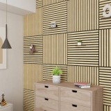 Set 4 panouri acustice decorative Vang 60x60 cm, stejar deschis