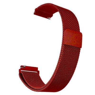 Curea tip Milanese Loop, compatibila Huawei Watch GT 2 42mm, telescoape QR, Metalic Red foto
