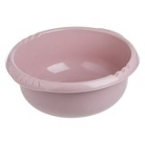 Lighean Rotund din Plastic Roz cu Manere Integrate, CMCLASS