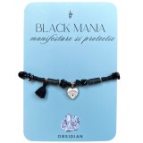 Cumpara ieftin Bratara Obsidian Black Mania - Manifestare si protectie